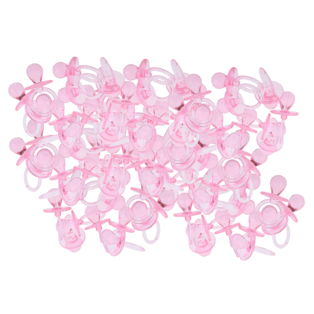 144pcs Plastic Mini Pacifier Charm Table Decoration Pacifier For Baby Shower