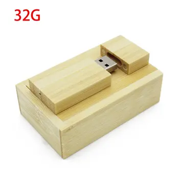 

Bamboo USB Flash Drive Photo Album Box Portable Computer External Storage Device USB2.0 Memory Stick