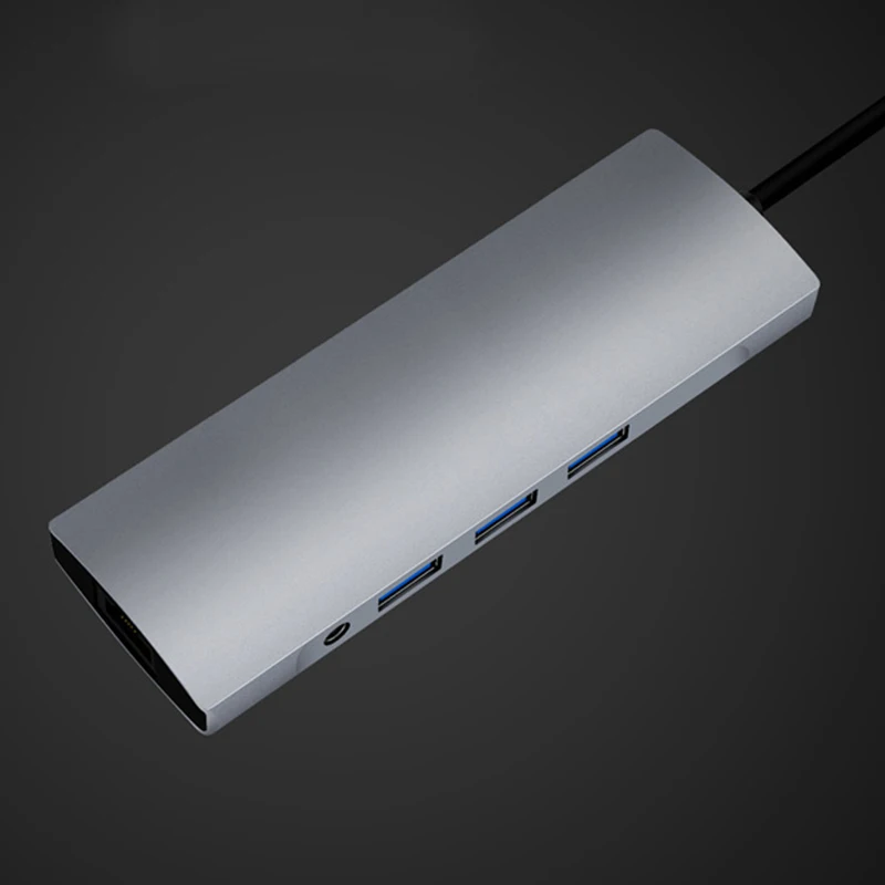 Тип-c к HDMI концентратор RJ45 USB3.0 TF SD аудио PD многофункциональный адаптер для MacBook Pro WIF66