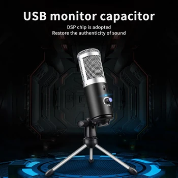 

USB Microphone Condenser Record Microfono Studio Streaming Microphone for YouTube Tiktok Video Skype Chatting Gaming Karaoke Mic