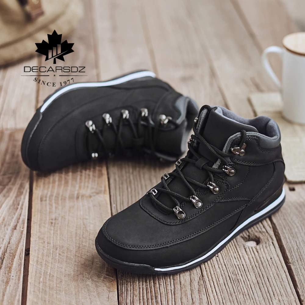 Мужские классические ботинки; Camel; удобные кожаные ботильоны; botas hombre; модная обувь; мужские повседневные сапоги; мужские мотоциклетные ботинки на металлической шнуровке