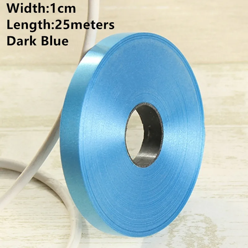 Бумажная лента высокого качества 1roll1cm-3.2cm колокольчик ветра может быть завязан с воздушным шаром рваные пластиковые ленты для ремесел можно свернуть - Цвет: 1cm Dark Blue