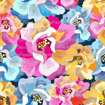 

Flora Kimono Bronzed red fabric Japanese style flower pattern fabric for dress and Patchwork Home textile material fabric