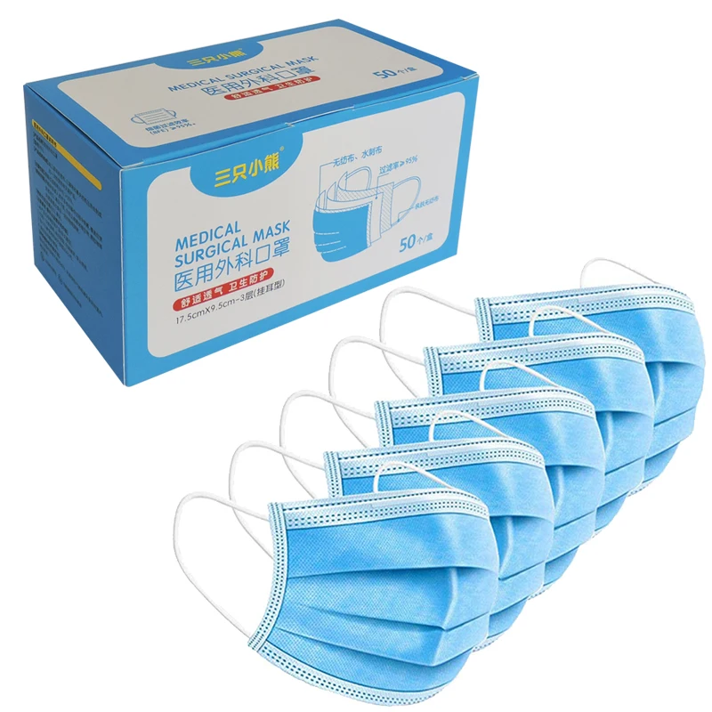 

50/100 pcs Non Woven Disposable Face Mask 3 Layer Hanging KF94 Dust Filter Safety Elastic Facial Dust-Proof Safety Masks