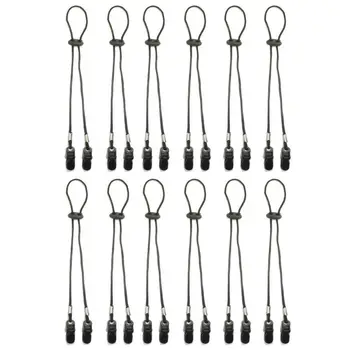 

10Pc Nylon Removable Hat Windproof Rope Elastic Hat Chin Cord Strap Adjustable Cord Fasteners Cap Buckle Retaining Clip