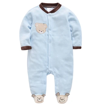 

Honeyzone Baby Girl Boy Romper Cute Bear Blue Pink Cotton Clothes Long Sleeve Winter Autumn Newborn Jumpsuit