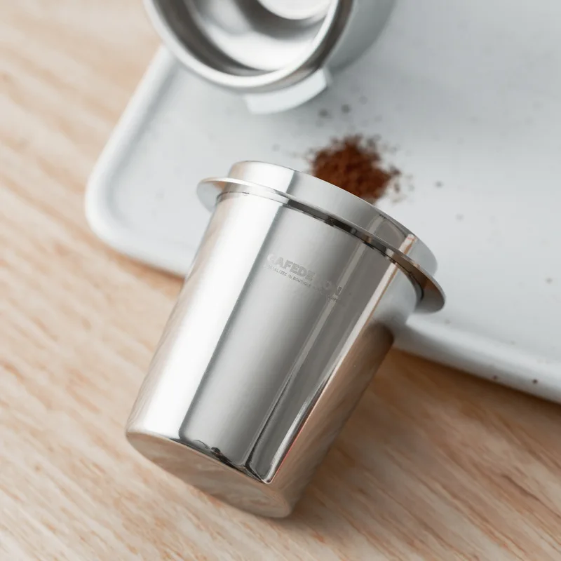 CAFEDE KONA Stainless Steel mini Coffee Sniffing Mug POWDER FEEDER espresso Machine Handle Holder grinder coffee Maker assistant