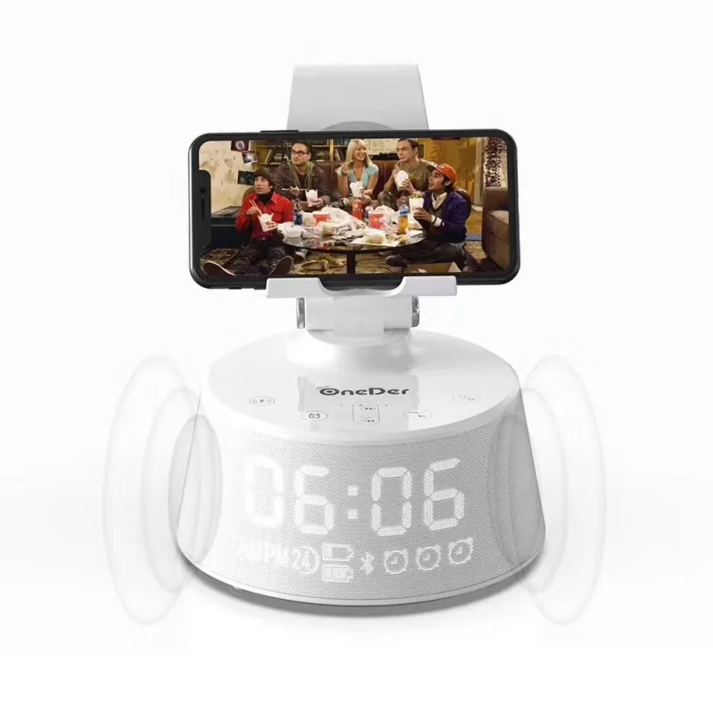 

Multi Function Speaker Charger Dock Two Colors Bluetooth Speaker Wireless Charger Pad Phone Holder Wireless Bluetooth Sound Box