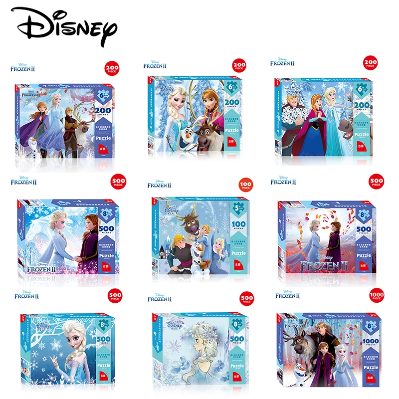 Disney rompecabezas de Frozen 2 para niños, rompecabezas 3d de aprendizaje temprano, 100 piezas, 200 piezas, 500 piezas, 1000 piezas|Rompecabezas| - AliExpress