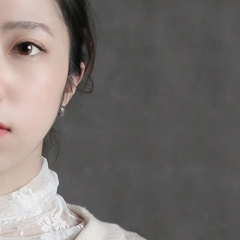 ET305 корейский S925 чистого серебра пряжка ретро старый твист женские серьги для ушей винтажная пеньковая веревка серьги в виде цветка для женщин
