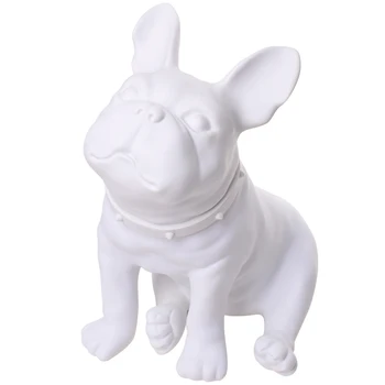 

FRENCH BULLDOG FIGURINE SITTING DOG STATUE MANNEQUIN DOG OFFICE STUDY ORNAMENTS DESKTOP CREATIVE GIFT R521