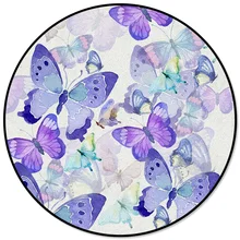 Художественный круглый ковер с бабочкой, ковры для декора гостиной, коврики для детской комнаты, коврики для спальни, современные коврики