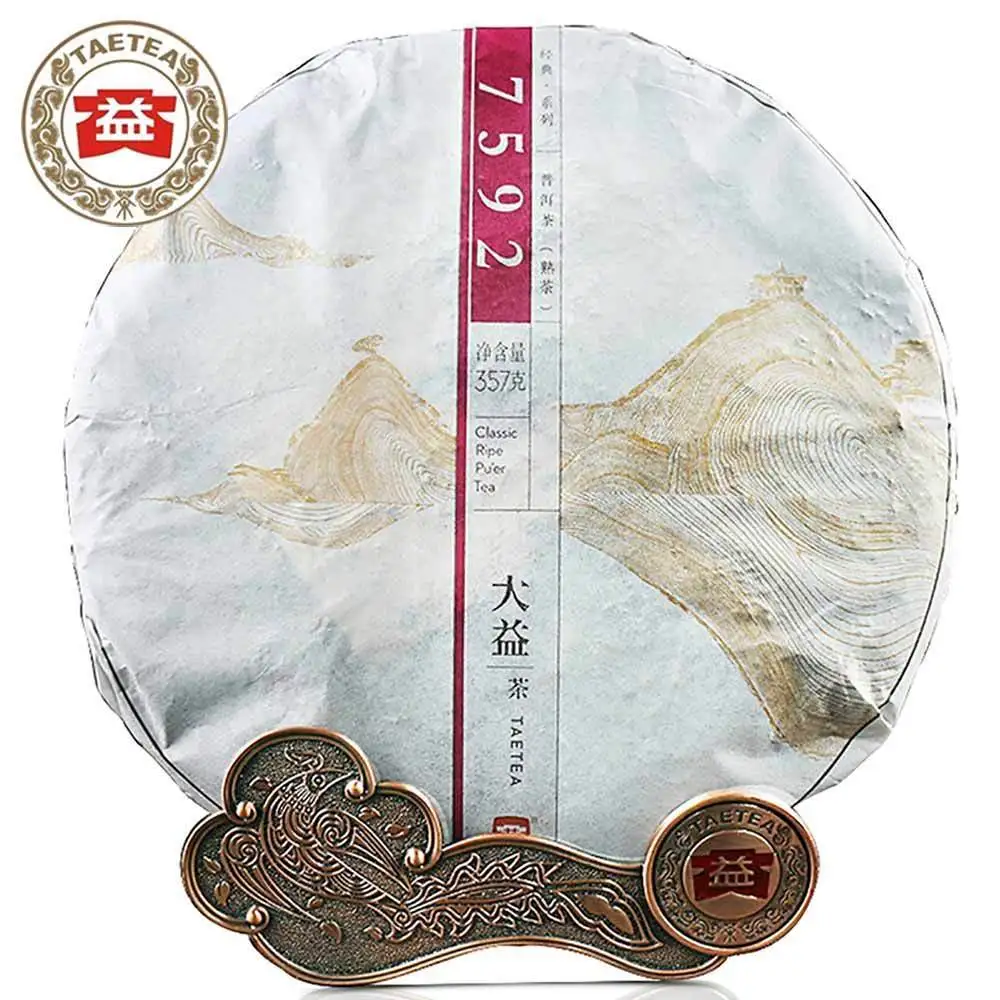 

100% Authentic 2014 yr TAETEA Pu-erh 7592 Shu Pu-erh Cake Ripe Pu-erh Tea 357 g
