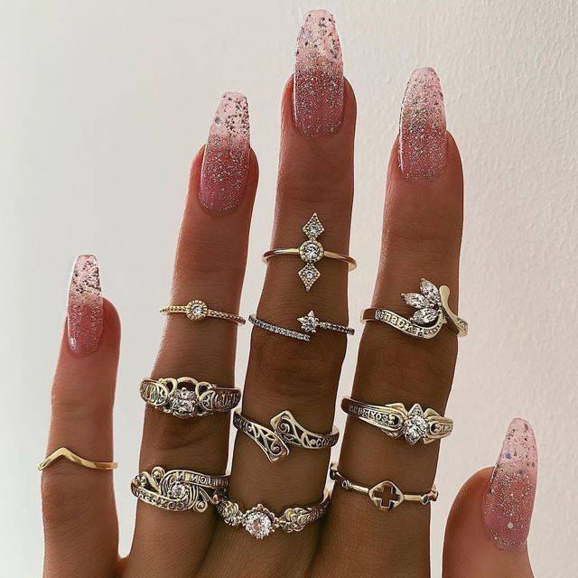 jewelry women rings rose gold ring set vintage sale undefined wholesale bague femme for girls bts accesorios Christmas 2020