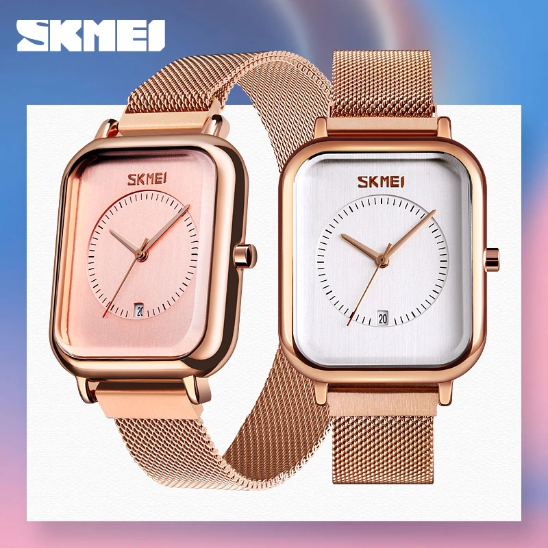 Skmei Casual Women Quartz Watch Elegant Fashion Wristwatches Waterproof  Magnet Watch Band Rectangular Dial Zegarek Damski 9207 - Quartz  Wristwatches - AliExpress