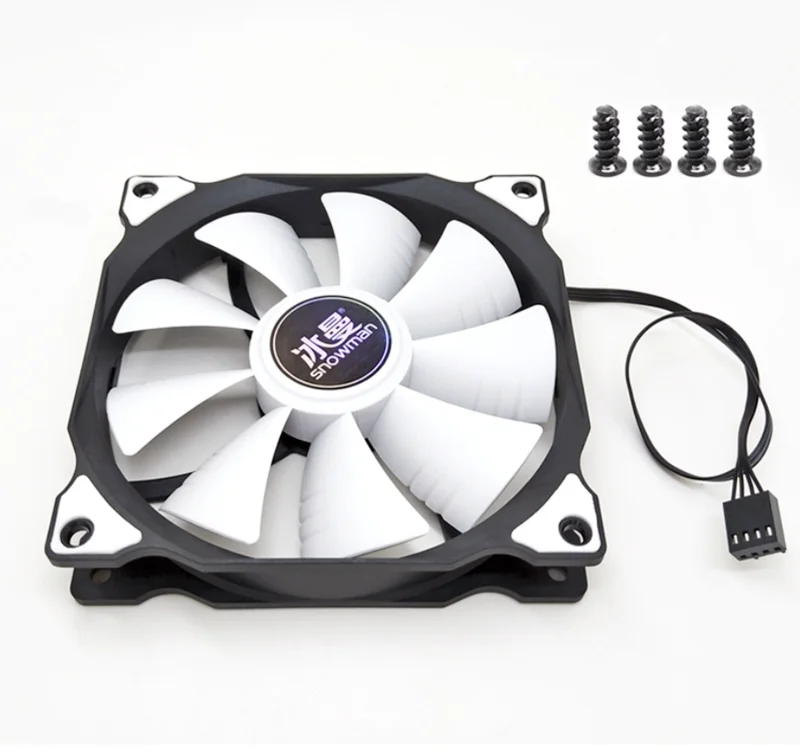 

Snowman PWM Bingman 12CM intelligent temperature control fan PWM4 pin line desktop host computer 4pin mute cooling chassis fan