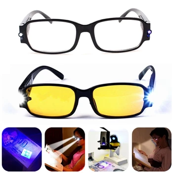 

PANDER Upgraded LED Light Reading Glasses Men Night Vision Presbyopic Glasses Magnetic Therapy Women Money Detector Cheap 1.50