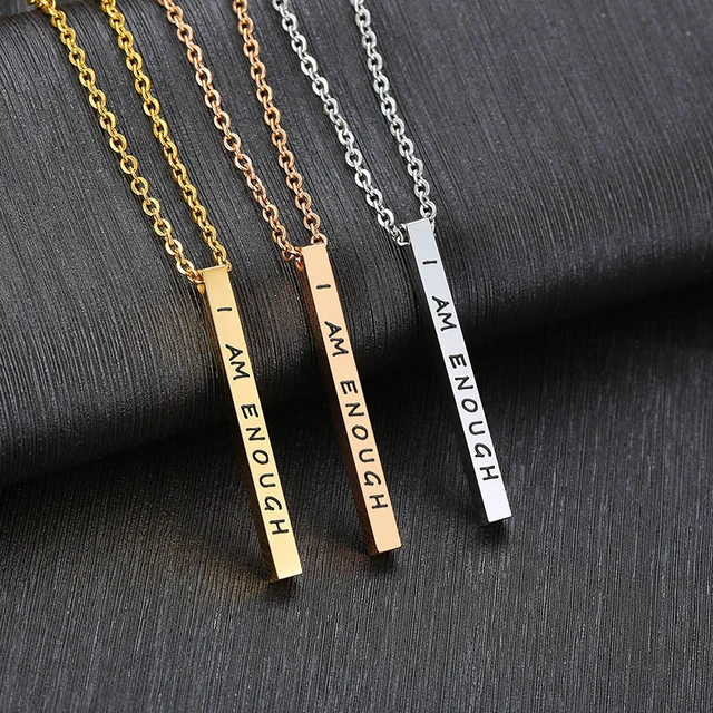 i am enough necklace - Oceano Jewelry