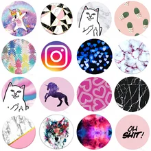 Круглый несколько животных шаблон Прекрасный Дети Телефон держатель портативный кронштейн регулируемый складной разъем подставка для iPhone Xiaomi