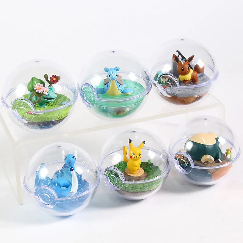 Аниме Монстры Террариум Коллекция Рисунок набор Vol.1 ~ 5 Bulbasaur Lapras Eevee Umbreon Charmander Gengar Snorlax Zapdos Totodile