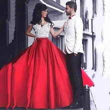 Двухсекционные трапециевидные платья выпускного вечера атласные с открытыми плечами 3D бисером вечернее платье с кружевной аппликацией платья Длинные Формальные платья элегантные