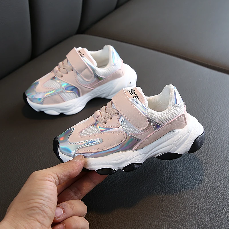 Children Casual Shoes Soft Kids Sneaker Running Shoes For Boys Breathable Girl Sport Shoes Spring Non-Slip SSW017