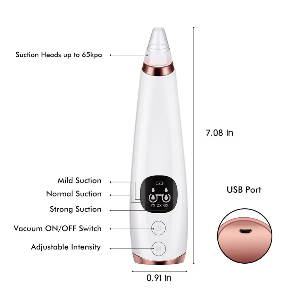 Blackhead Remover Face Deep Pore Cleaner Acne Pimple Removal Vacuum Suction Facial SPA Diamond Beauty Care Tool Skin Care