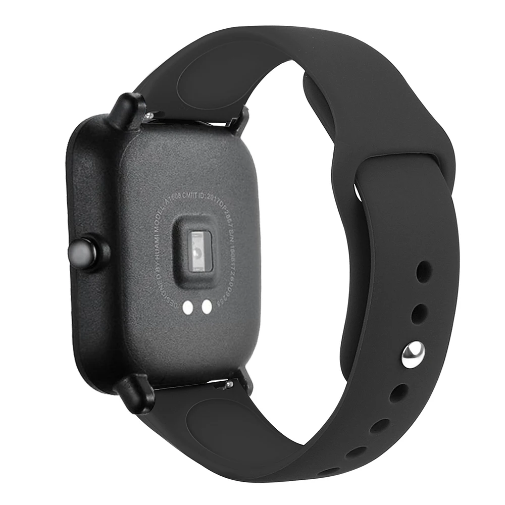 Силиконовый ремешок для Xiaomi Huami Amazfit GTS, сменный спортивный резиновый браслет 20 мм, ремешок для часов pulseira amazfit gts, ремешок для часов - Цвет ремешка: Black