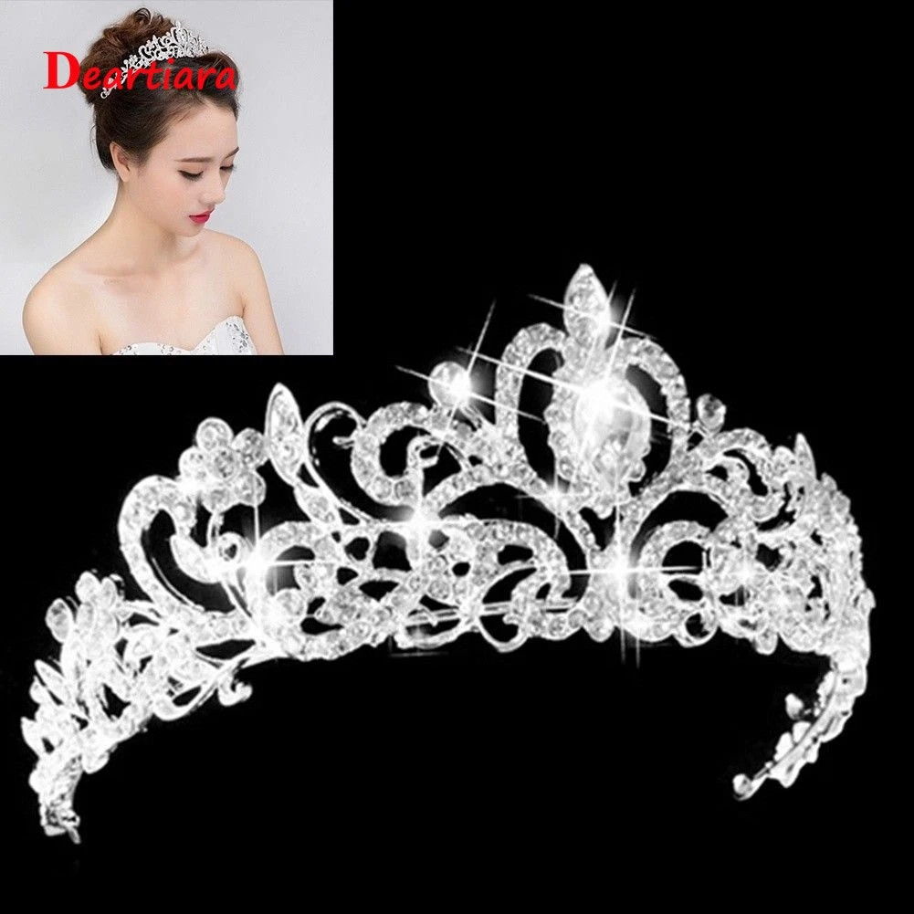 Bridal Wedding Rhinestone Crystal Tiara Hair Band Princess Prom Crown Headband 
