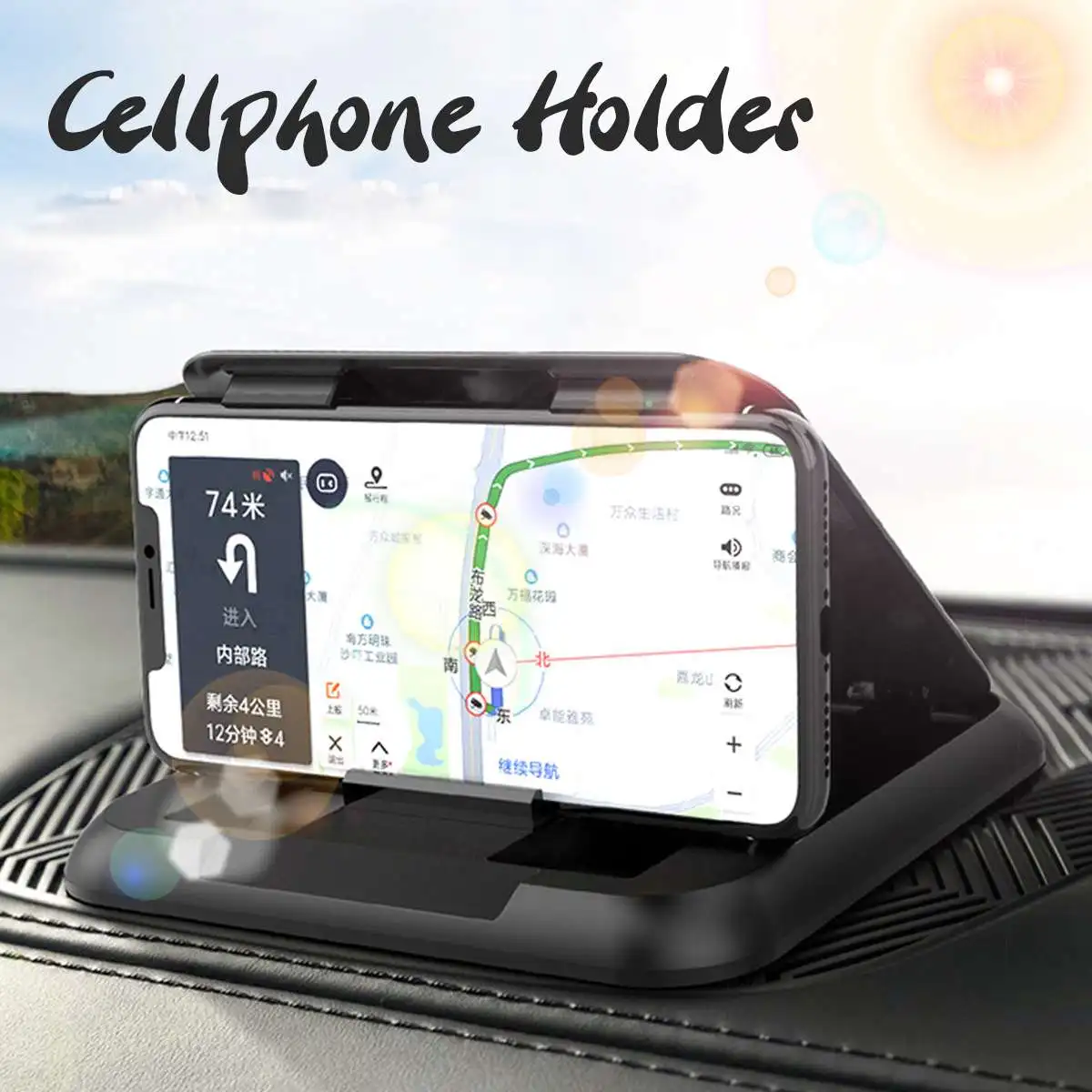 Автомобильный gps Держатель для навигации 3,5-6,5 дюймов, подставка для телефона, автомобильная приборная панель, Противоскользящий коврик, стабильный планшет, подставка для iPhone