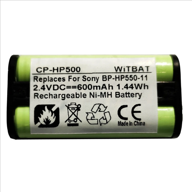 TTVXO Перезаряжаемые Батарея 550 мА/ч 2 4 V Sony BP HP550 11 MDR RF810RK RF810R наушники