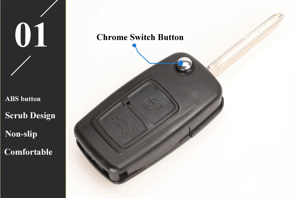 Keyforkess 10 pz/lotto Fob Cassa Chiave Dell'automobile per CHERY A5 FULWIN COWIN TIGGO E5 A1 di PASQUA 2 Bottoni Modificato A Distanza ABS chiave Borsette - H6595c796771644b09ed6ea4e2965e7f29