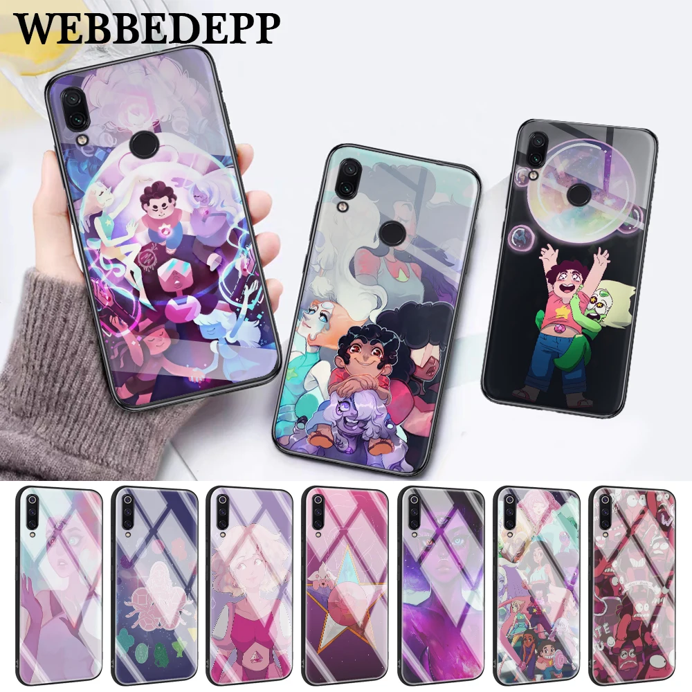

WEBBEDEPP steven universe real life Glass Case forXiaomi 8 Lite 9 A1 A2 5X 6X F1 Redmi 4X 6A Note 5 6 7 Pro