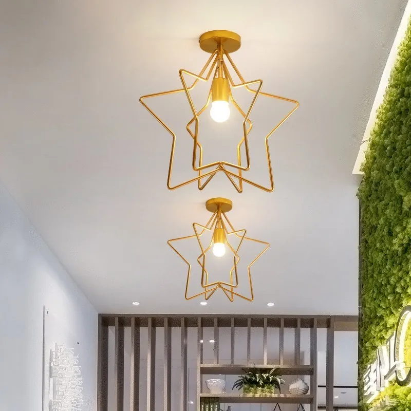 

Northern Europe Concise Aisle Corridor Hallway Lamp Light Modern Originality Personality Stars Cloakroom Attract Top Light