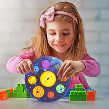Jouet sensoriel à pression de forme planétaire pour enfants, jouet de soulagement du Stress à huit formes