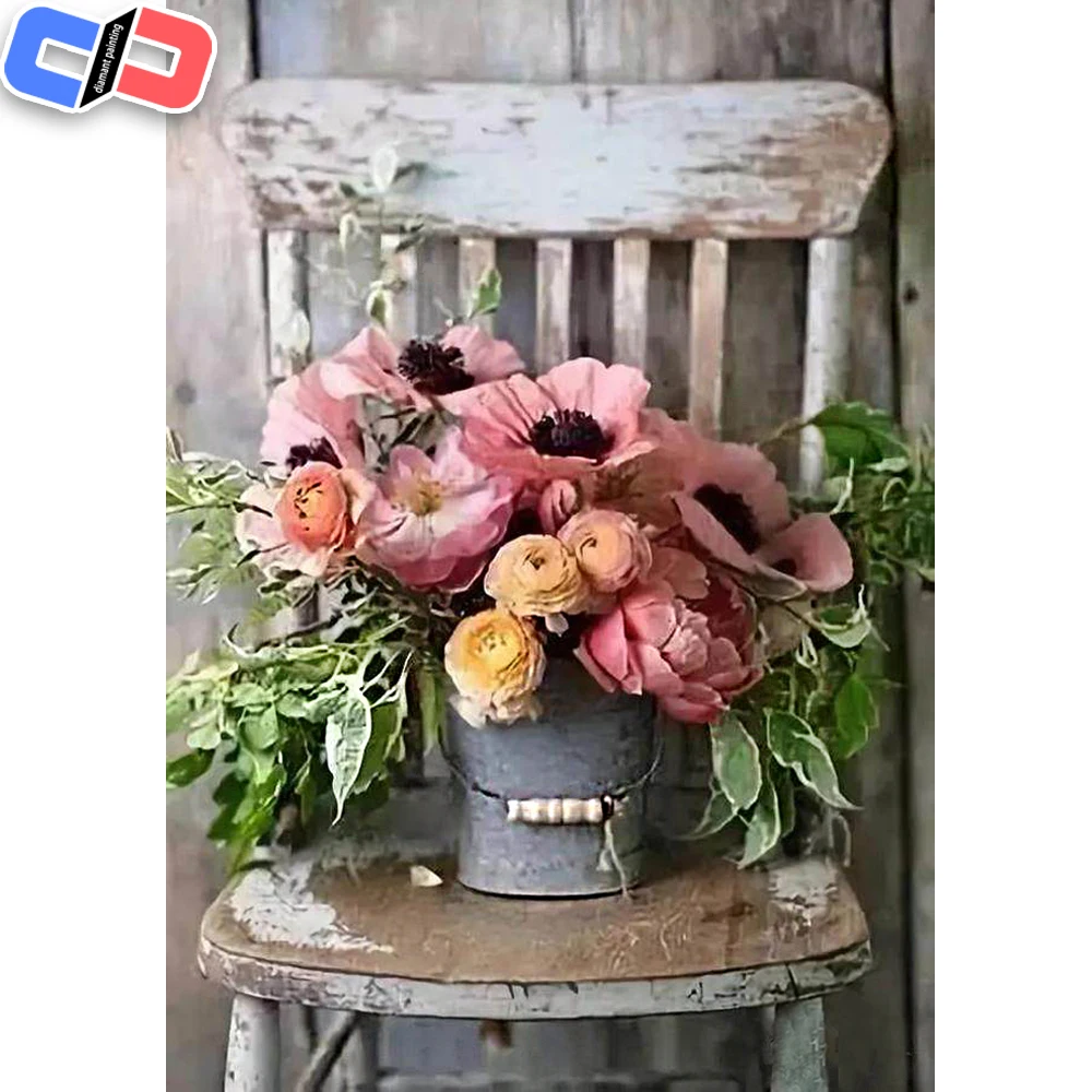 Diamant painting 100% Full Square/Round Drill 5D DIY Diamond Painting Flower chair Diamond Embroidery Cross Stitch 3D Decor diamond painting diamond painting accessories diamond painting sealer diamond painting stickers diamond painting pen diamond painting accessory box diamond painting coasters