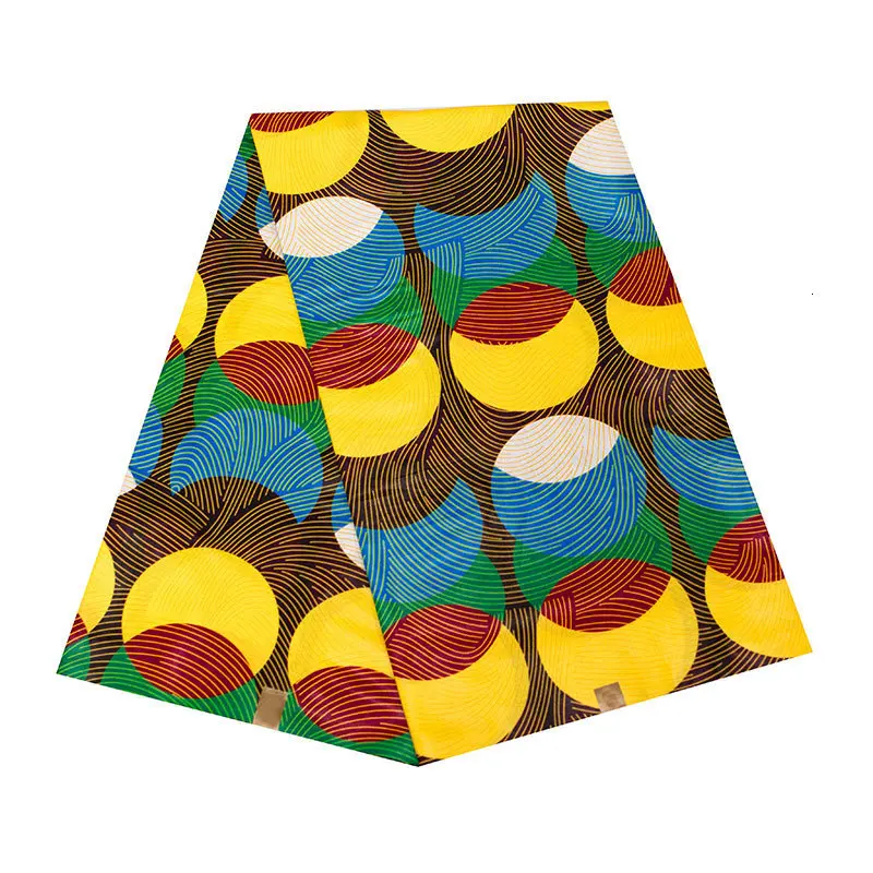 Цветная круглая африканская Анкара принт настоящий воск ткань для женского платья 6 ярдов хлопок батик ткань голландский настоящий воск ткань