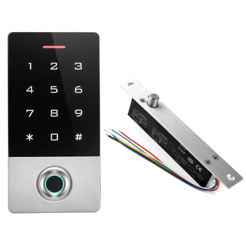 fail secure model Открытый ID RFID сканер отпечатков пальцев считыватель с электрическим болтом врезной дверной замок Fail Safe fail Secure - Цвет: fail secure model