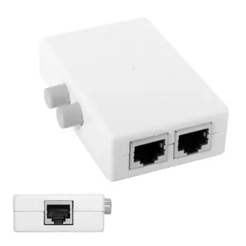 

RJ45 Networks Switcher HUB MINI 2 Port RJ45 Splitter Adapter HUB Network Switch Sharer Network Switch Ethernet Cable Connector