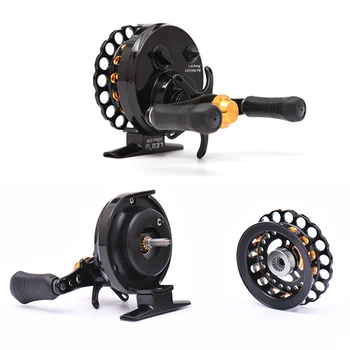 

Aluminum Alloy Fishing Reel Comfortable Black Tools LEO 2.8: 1 Gear Ratio