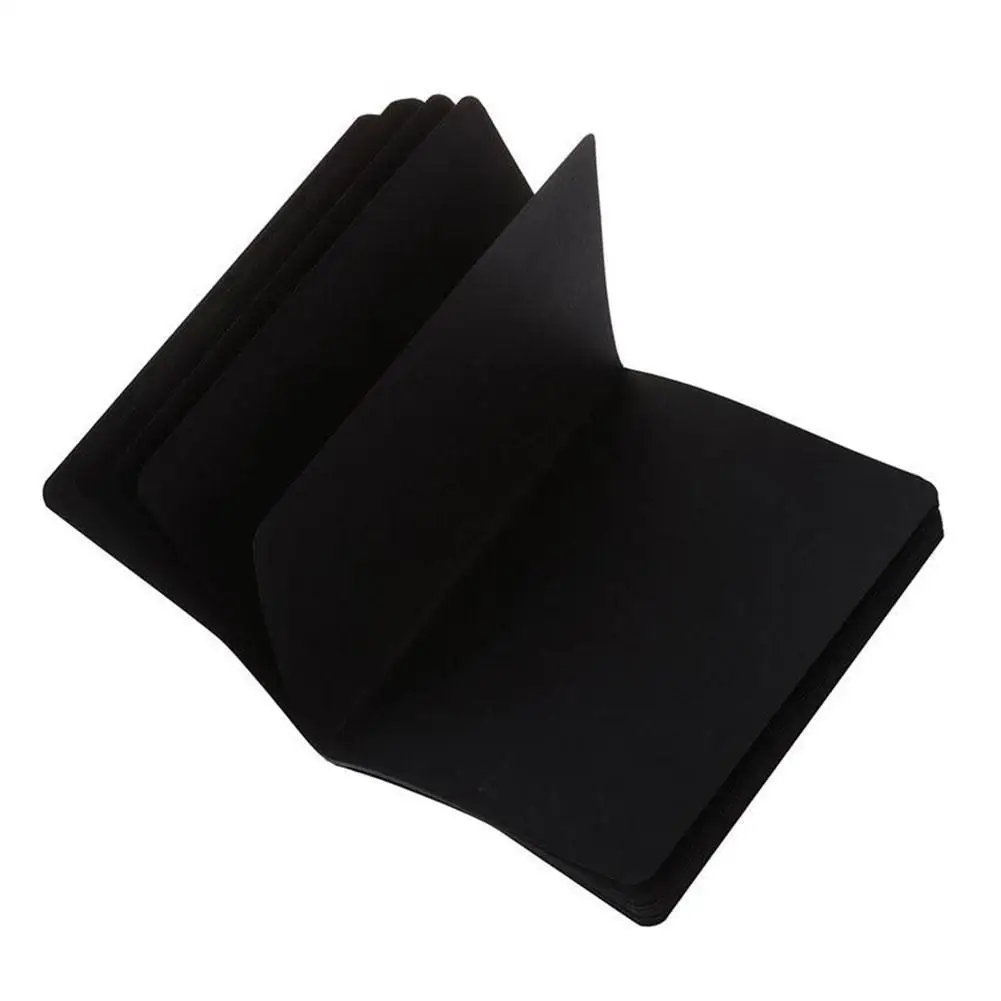Cuaderno de bocetos de 60 páginas para dibujar, libro de pintura, regalo escolar, dibujo de grafiti, cuaderno de oficina, suministro de papel, cubierta negra R4D5