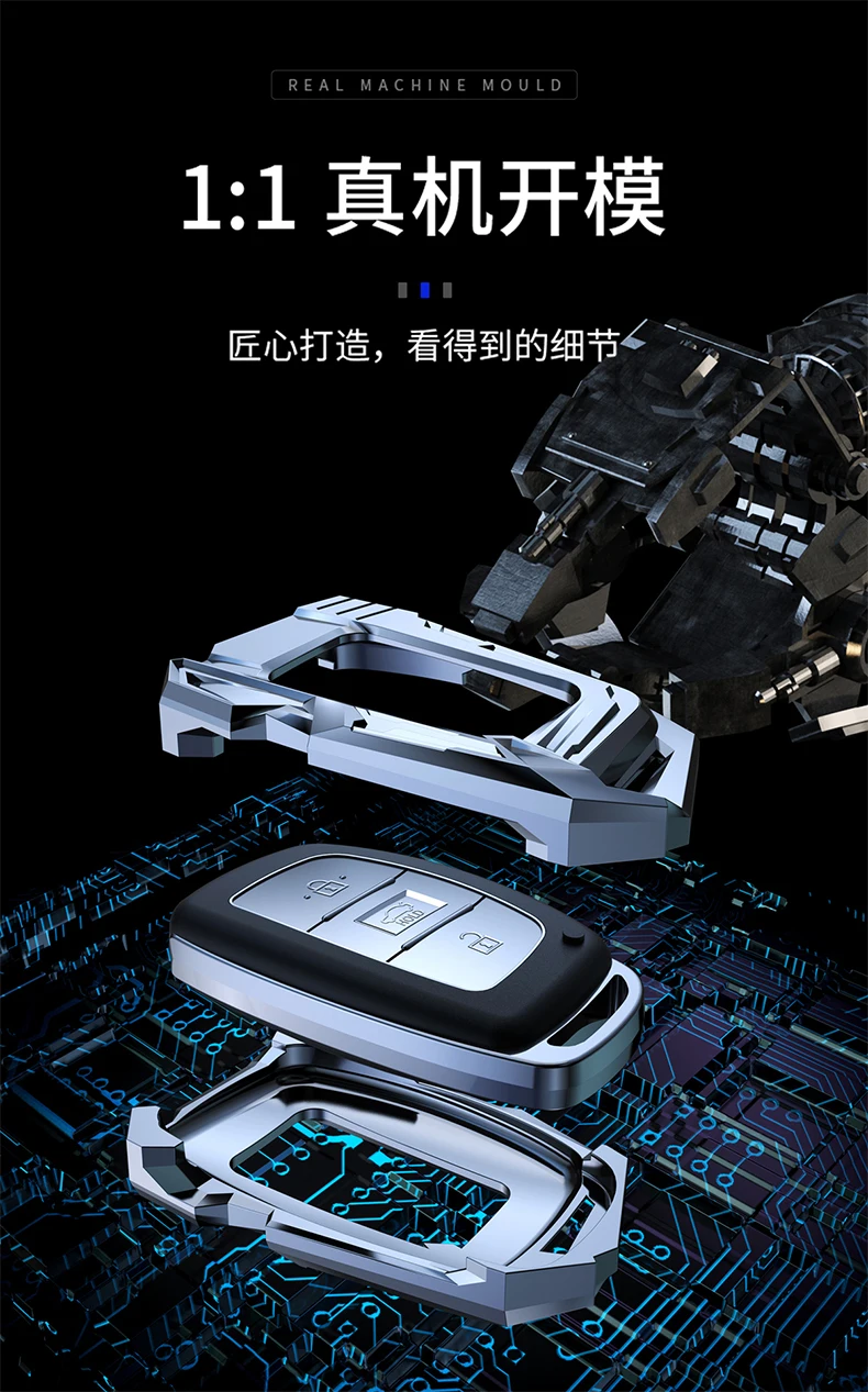 Custodia protettiva per custodia chiave in lega di zinco per Hyundai i30 Ix35 Encino Azera Accent TM palizzata accessori Auto Santa Fe - H659627397dc04ea9a93aea5c0f324bb1f