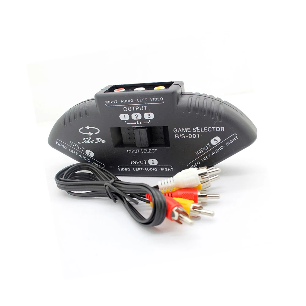 3 To 1 RCA Composite AV Cable Audio Video AV RCA Switch Splitter Selector Digital Connector For STB TV DVD Player For XBOX PS2
