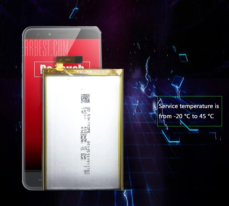 Для Elephone P8000 смартфон 4165mAh для Elephone P8000 перезаряжаемый литий-полимерный аккумулятор