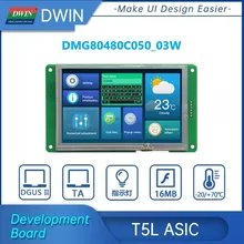 

DWIN 5.0 Inch LCD Display Screen 800×480 Resolution 16.7M Commercial HMI UART TTL/RS232 Touch Panel DMG80480C050_03W