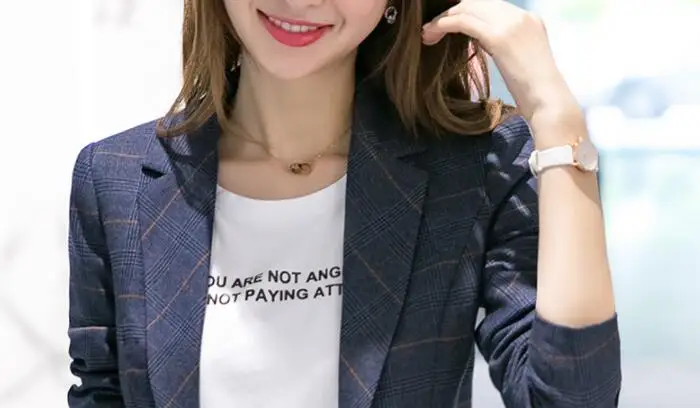 professional cloth wear,lady's suit,plaid lady's suit