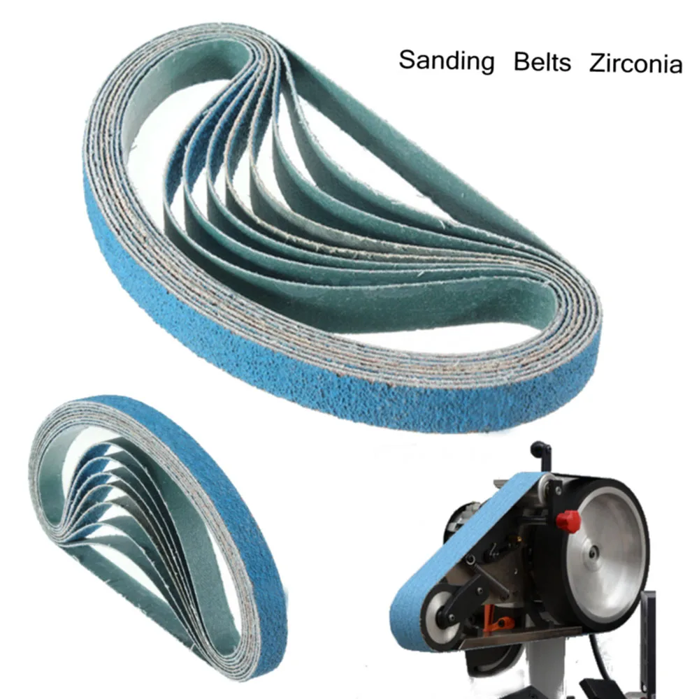 30PCS 1/2 X 18 Inch 40/60/80 Grit Zirconia Sanding Sander Belts Polishing Tool Metal Wood Sanding Belt Accessories
