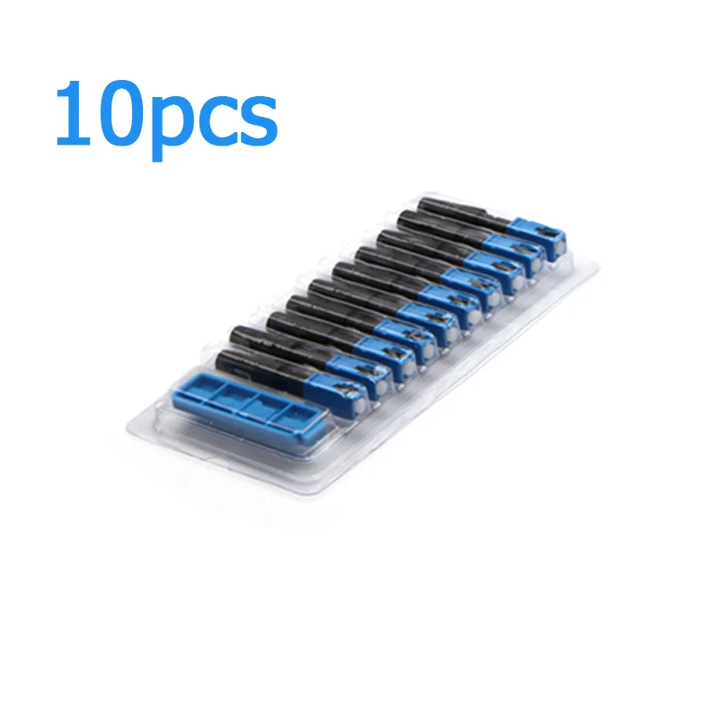10pcs DLENP 10/50/100 PCS встроенный SC upc волокно-оптический Быстрый разъем FTTH одномодовый волоконно-оптический SC быстрый адаптер сборки на месте - Цвет: 10pcs