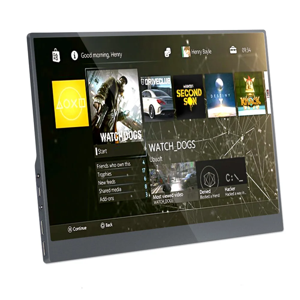 Thin Portable IPS Full HD Monitor 12.5 Inch Mini HDMI for laptop Phone X box Switch and PS4 portabl