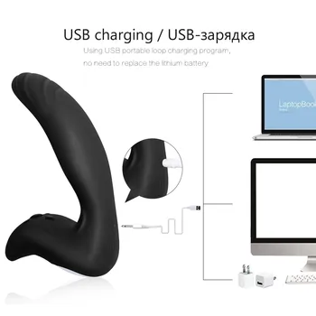 Male Prostate Massage Vibrator Anal Plug Toy For Men Silicone Waterproof Prostata Stimulator Butt Delay Ejaculation Ring 6